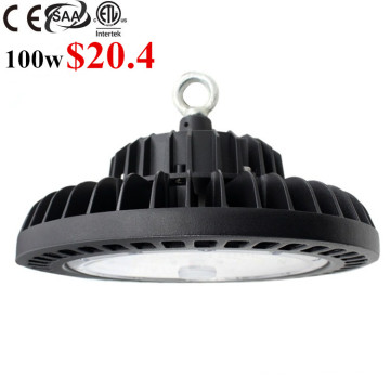 five years' warranty led ufo high bay light 13000lm 15000lm for option black lamp shell with ETL cETL